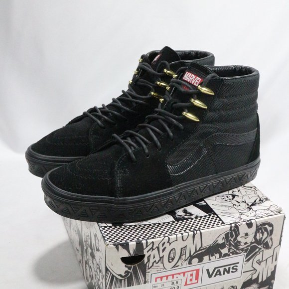 VANS X MARVEL Black Panther Sk8 Hi Limited Edition Sz 8.5 US Men - Picture 3 of 12